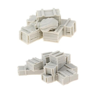 2x 1:35 Resin Figurenset, Munitionskisten &  taschen mit Kisten, Mini