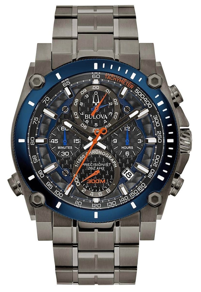 Joom Bulova Unisex Grey Icon Precisionist Chronograph Stainless Steel Dial Quartz Diver's 98B343 300M Men's Watch - Image 2