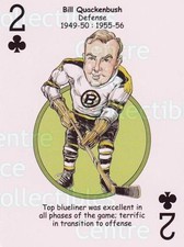 2010 Boston Bruins Heroes Playing Card #28 Bill Quackenbush