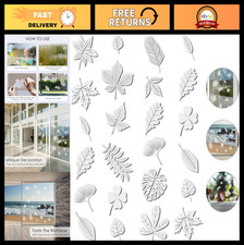 32 Leaf Window Strike Prevention Stickers - Bird Deterrent Decals, Anti-Collisio