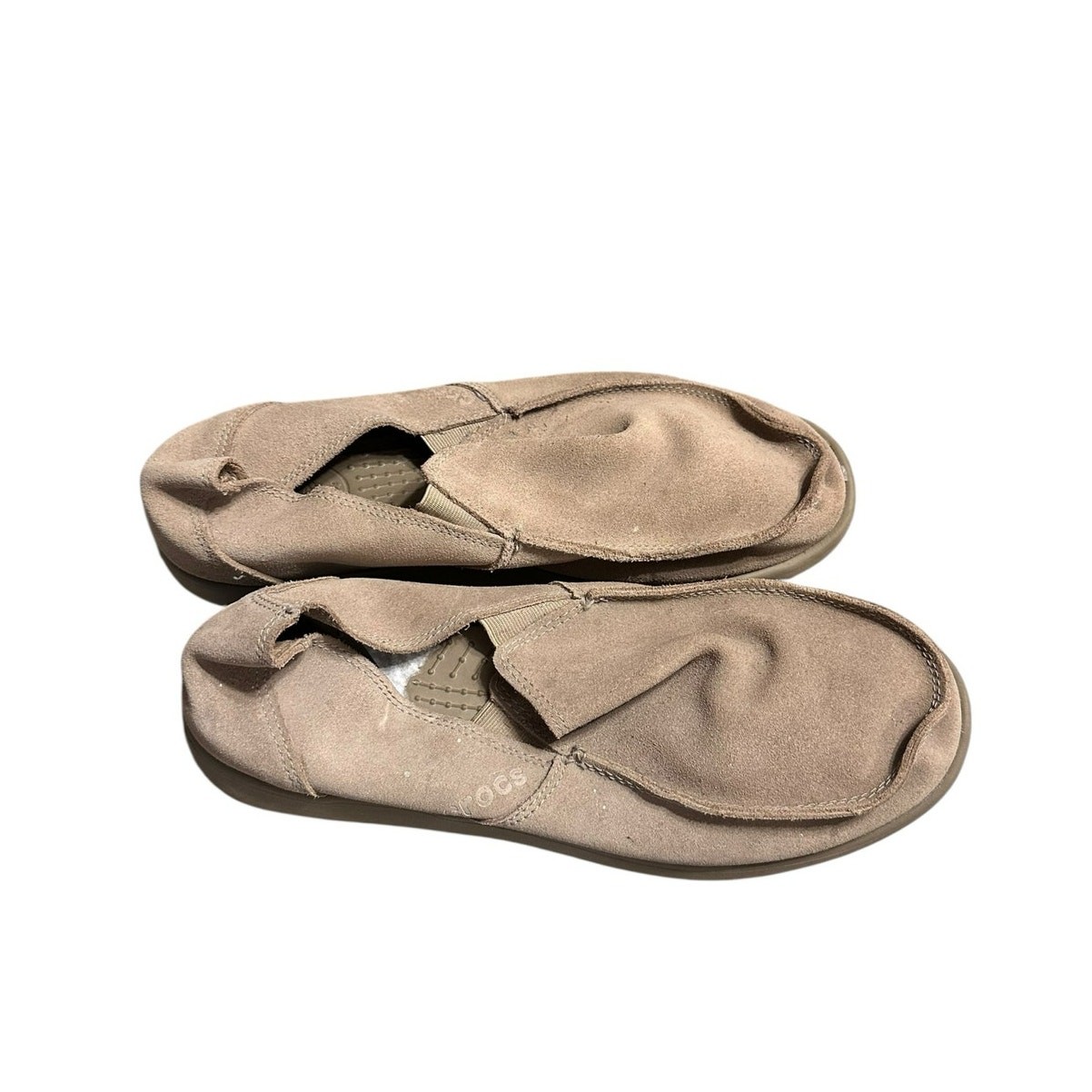 Crocs Santa Cruz Slip-On Loafers for Men Size 12 in Tan-image