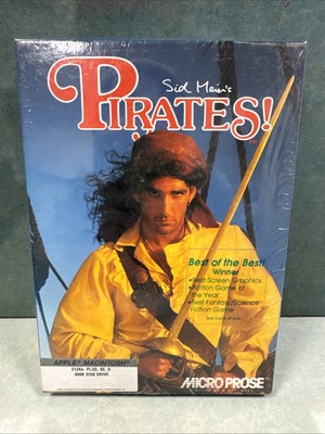 1987 Sid Meier's Pirates! Apple Macintosh Compatible Factory Sealed - Ultra Rare