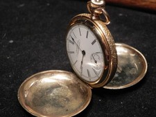 1893 Waltham 11 Jewel Pocket Watch A. W.W. Co. 0 size double case Gold Filled