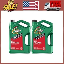 (2 pack) Quaker State All Mileage 10W-30 Motor Oil, 5 Quart