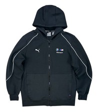 Puma BMW Motorsport Racing Black Full Zip Hoodie Mens Size L