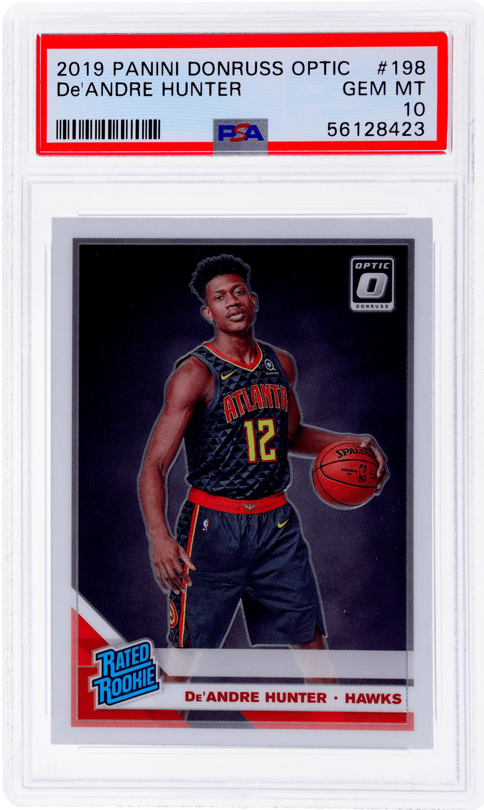 2019 Donruss Optic De'Andre Hunter Rated Rookie #198 PSA 10 Rookie RC