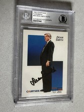 Dean Smith signed encapsulated Card Beckett BAS cert slabbed 1992 Courtside #35