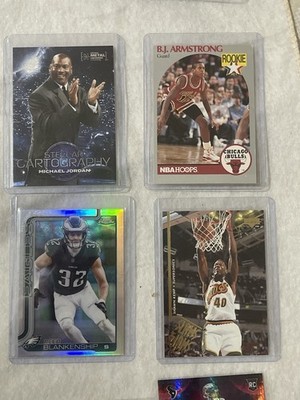 SkyBox 4-Card NBA Lot 1989-90/1990 Jordan Stellar, Armstrong Rookie, Kemp