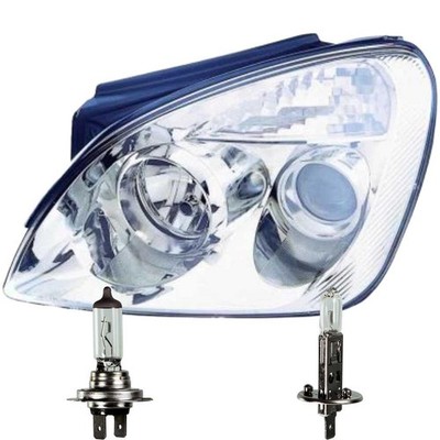 Halogen Scheinwerfer rechts H7/H1 für KIA Carens III inklusive Lampen