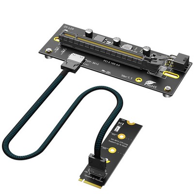 PCI-E 4.0 x16 to M.2 Extension Cable GPU Riser Card M.2 M key to PCI Express