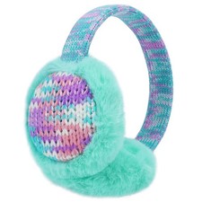 Kids Girls Sequins Knit Earmuffs for Women Winter Warm Plush Ear Muffs Cold W...