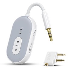 Bluetooth 5.3 Adapter for Airplane, Bluetooth Transmitter Receiver for 2 AirP...