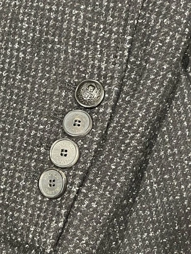 THE KOOPLES MEN’S ELEGANT WOOL BLEND COAT BLACK SPACKLE GRAY SIZE S NWT  $745 image 18