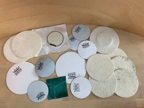 LOT of 18x Assorted Bass Kick Drum Head IMPACT PAD Beater Protector Parts Remo