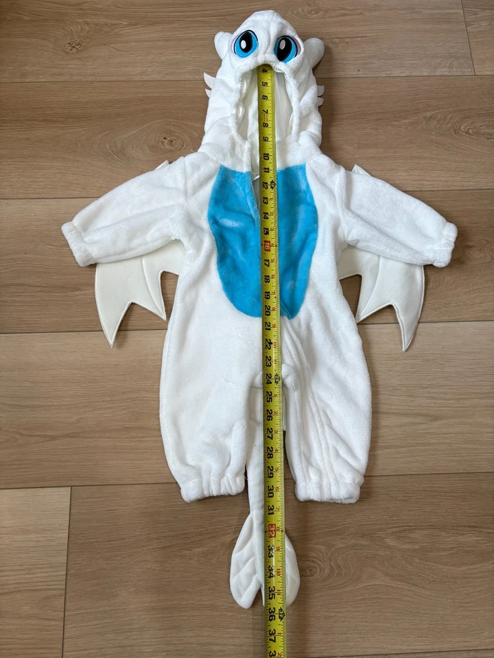 HSCTEK Infant Light Fury White Dragon Jumpsuit costume 6-9M same day ship - Image 2 of 4