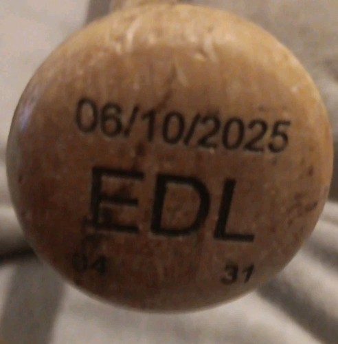Edgardo De Leon Game Used Cracked Bat Chicago Cubs - Picture 10 of 11