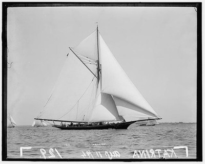 Photo:Katrina Yacht Sailing Ship 1894 Sea Water Vessels Yachts