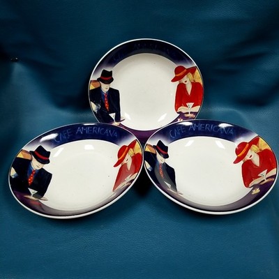Set of 3 VTG Sango Cafe Americana 4911 7.75'' Soup Salad Bowls 