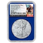 2021 (W) $1 Type 1 American Silver Eagle NGC MS70 ER Black Label Blue Core