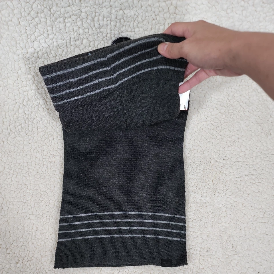 Bufanda y gorro Dockers para hombre punto de máxima calidez gris carbón OS NUEVO CON ETIQUETAS Foto 3 de 4