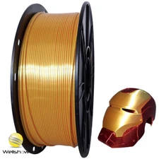 WELLSHOW Silk PLA Filament, Silk Metallic Gold 1.75mm, PLA filament 2.2lbs