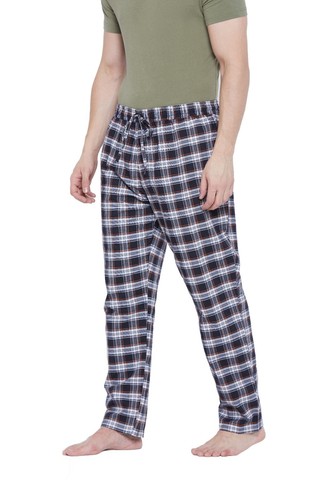 Mens Pajama Pants Lightweight Soft Plaid Sleep Lounge Pants Pyjama With 2 Pocket - Picture 41 of 45