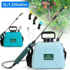 Battery Powered Sprayer with 3 Mist Nozzles 5L Portable Electric Weed Sprayer