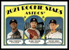 2021  Topps Heritage #211 Rookie Stars - Astros - Paredes / Taylor / Jones RC