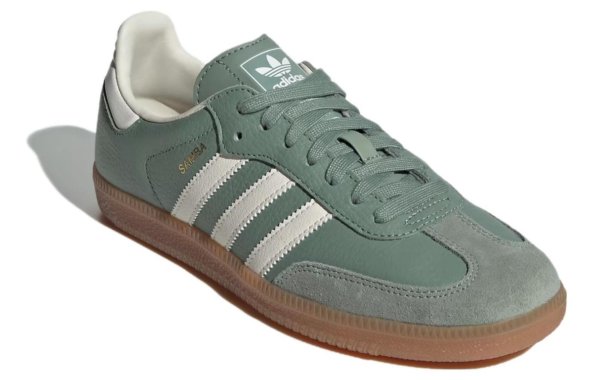adidas Samba OG Low Silver Green Gum W - IE7011 | eBay