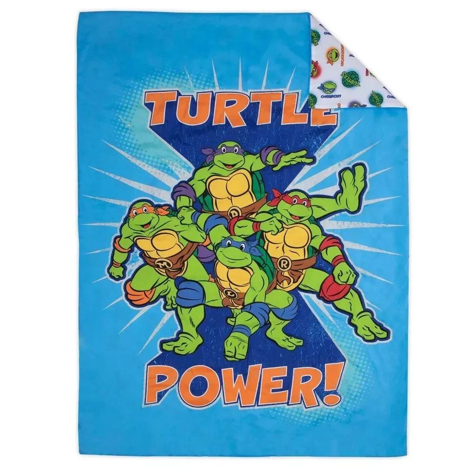 NUEVO CON ETIQUETAS TEENAGE MUTANT NINJA TURTLES Juego de cama edredón sábanas funda de almohada Foto 4 de 4