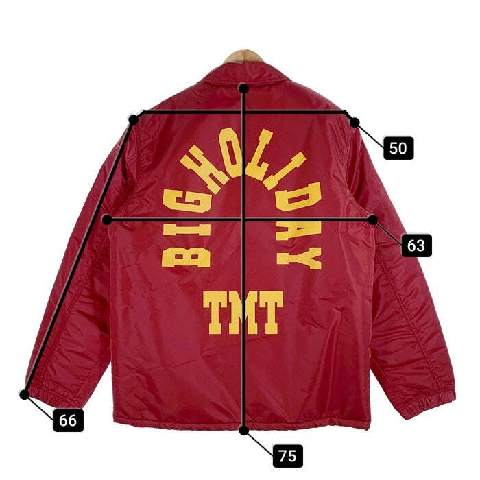 TMT BIG LOGO NYLON BOA JACKET COACH BURGUNDY TJK-F2303 SIZE TMT BIG LOGO NYLON BOA JACKET COACH BURGUNDY TJK-F2303 SIZE