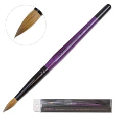 Pana Professional 100% Kolinsky Acrylic Nail Art Brush with Purple Wood Size 8