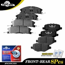 Front Rear Ceramic Brake Pads For 2013-2014 Ford Explorer Flex Heavy Duty Brakes