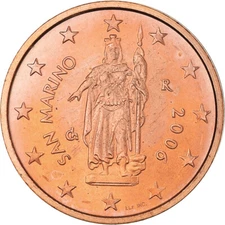 [#184818] San Marino, 2 Euro Cent, 2006, Rome, MS(64), Copper Plated Steel, KM:4