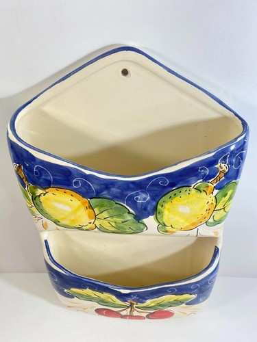 Hand Painted Ceramic Wall Pocket, Letter/Mail Organizer – Made in ITALY - Floor - Picture 2 of 7