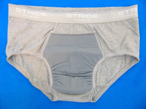 STRIDE EVERYDAY Mens SIZE XL WHITE / GRAY Washable Incontinence BRIEF Underwear - Picture 7 of 11