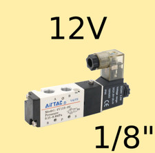 Pneumatik Ventil 5/2 Wege 12 Volt 1/8" 1,5 - 8  bar 5/2 Wegeventil Magnetventil