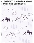 NEW Woodsy Mama Baby Moose Woods RED GRAY 3Piece Crib Bedding Set — photo 6