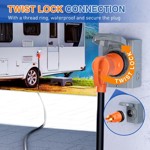 Nilight RV Power Adapter Twist Locking Connector 12 Types for RVs Generator - Picture 4 of 131