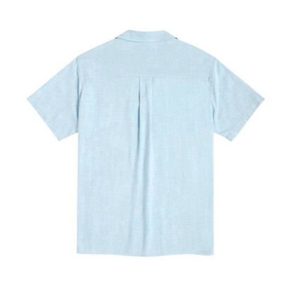 Chemise Homme Manches Courtes - T-Shirt Col Revers Côtelé Décontracté, Haut Léger Respirant Pour Bureau Ou Plage
