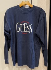 VINTAGE 80s Guess International Long Sleeve T-shirt Made in USA Medium