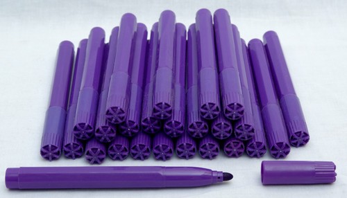Bingo Marker Pens Felts Dabbers for Bingo Tickets 25 Purple Jumbo Felts - Picture 4 of 4
