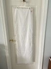 WHITE SCARF WITH FRINGED EDGE BY SUPERBA - 100 % DACRON -- 14 INCHES X 48 INCHES — photo 1