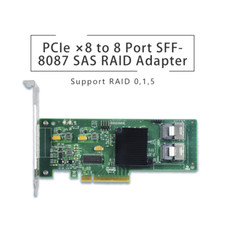 PCIe x8 to Internal 8 Port SFF-8087 6Gb/s SAS/SATA Expansion Card SAS2008-8I