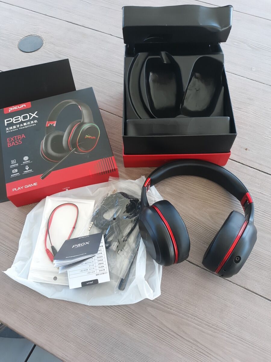 Picun P80x Wireless Headset HD Extra Bass Bluetooth Led Picun P80x Wireless Headset HD Extra Bass Bluetooth Led