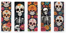 15 Printable Bookmarks Digital PDF file Sugar Skull Skeleton Día de Muertos Gift