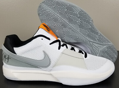 NIKE JA 1 WHITE LIGHT SMOKE GREY BASKETBALL SHOES RARE NEW  display picture 3