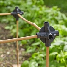 Multi Joint Cane Connectors 6pk Garden Plant Supports Construct Cages Multi Use