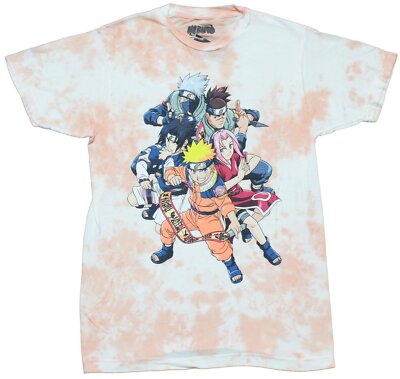 Naruto Shippuden New Adult T-Shirt - Large Cast In Fighting Stance