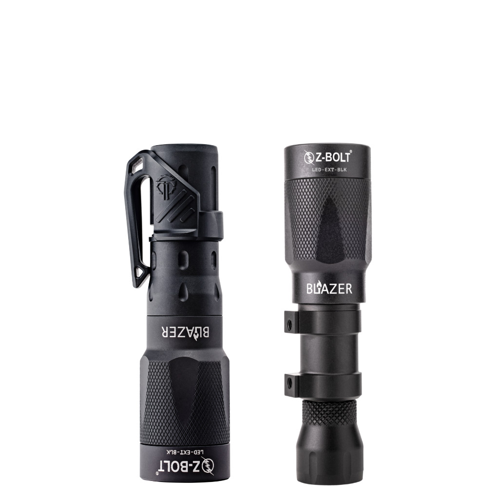 Z-BOLT® LED Weapon Light & Hand Carry, Free Thyrm LPC Clip (18350 - BLK)